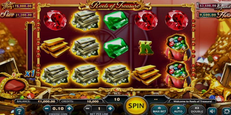 Play Reels of Treasure by Nucleus Gaming at 1Win Casino