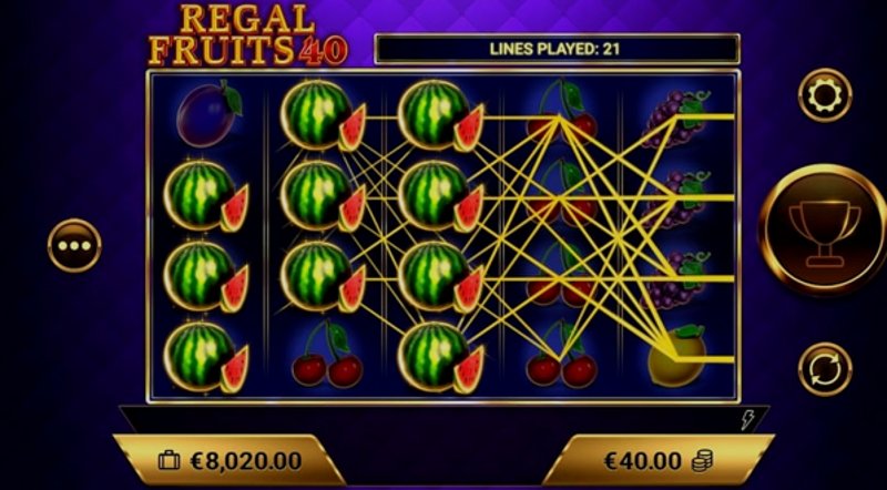 Play Regal Fruits 40 by Amigogaming at 1Win Casino