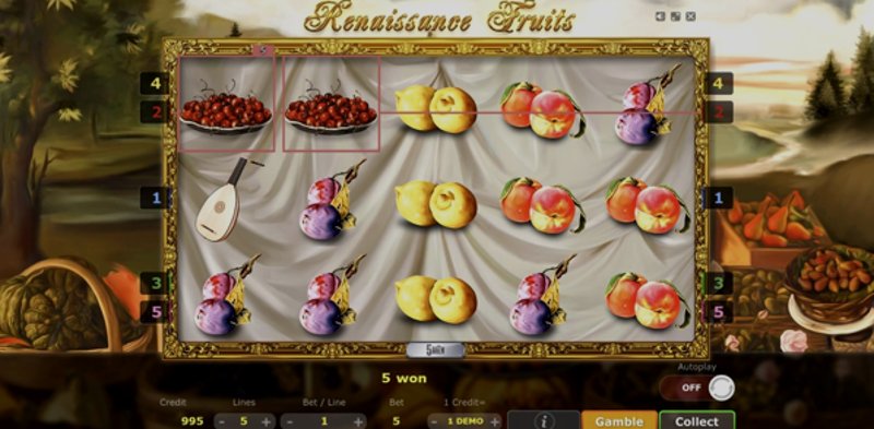 Play Renaissance Fruits by 5 Men Gaming at 1Win Casino