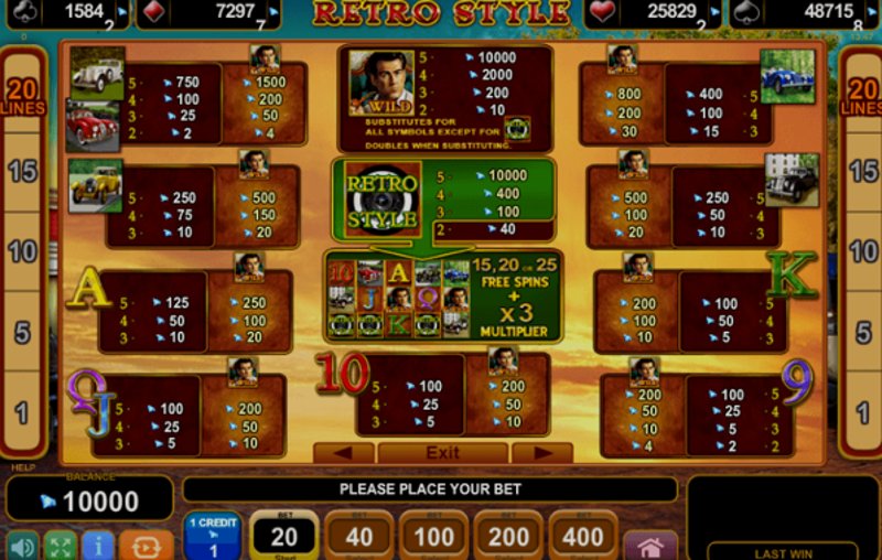 Play Retro Style by Amusnet at 1Win Casino