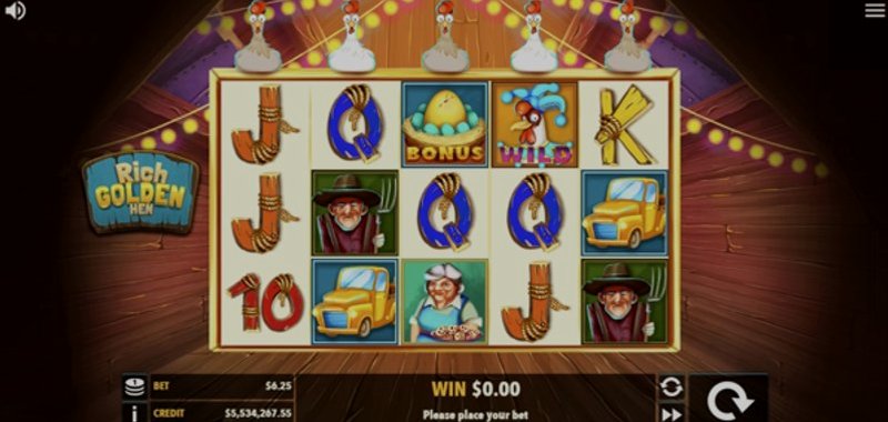 Play Rich Golden Hen by Crazy Bilions at 1Win Casino