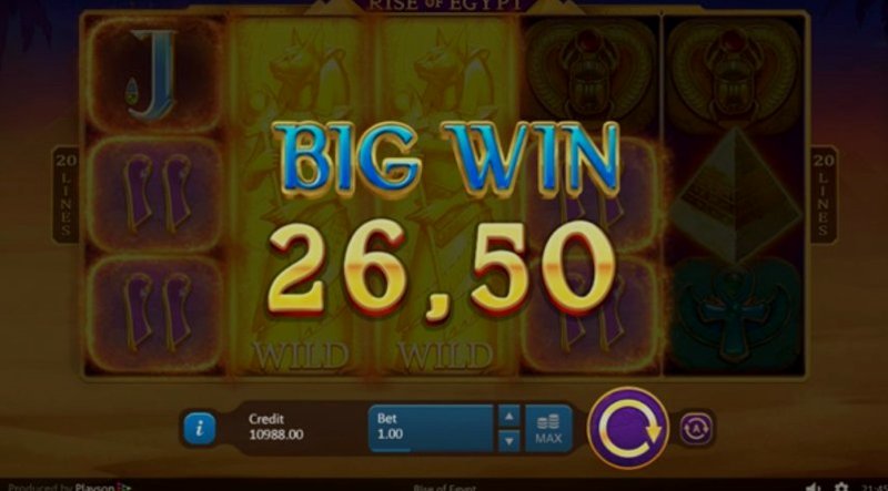 Play Rise of Egypt by Playson at 1Win Casino