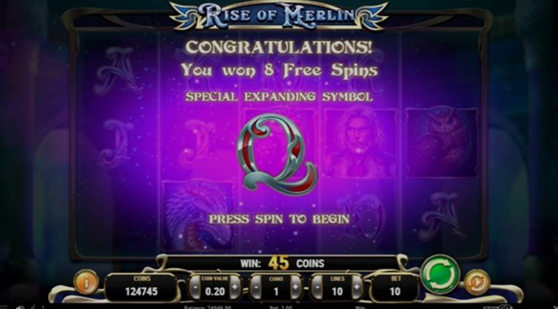 Play Rise of Merlin by Playn Go at 1Win Casino