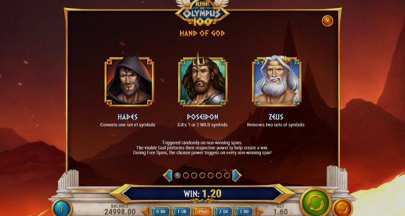 Play Rise of Olympus 100 by Playn Go at 1Win Casino