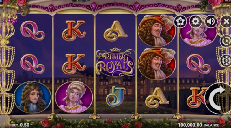 Play Rising Royals by Microgaming at 1Win Casino