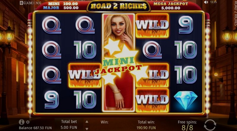 Play Road 2 Riches by Bgaming at 1Win Casino