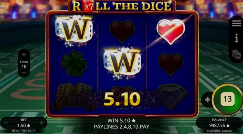 Play Roll the Dice by Booming at 1Win Casino