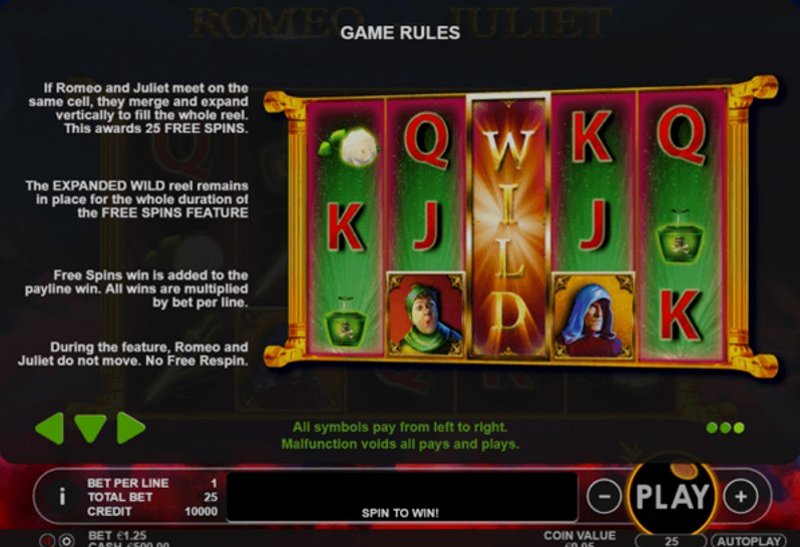 Play Romeo by Booming at 1Win Casino