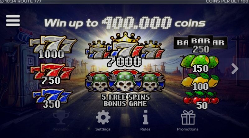 Play Route 777 by Elk at 1Win Casino