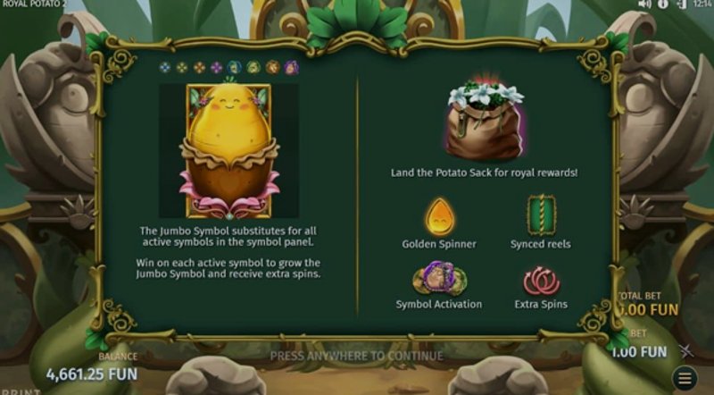 Play Royal Potato by Relax at 1Win Casino