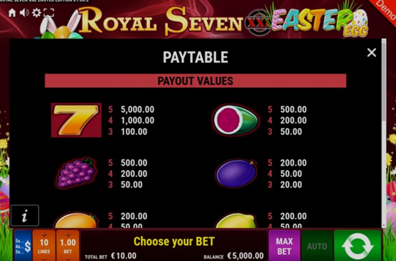 Play Royal Seven XXL in Turkey at 1Win Casino