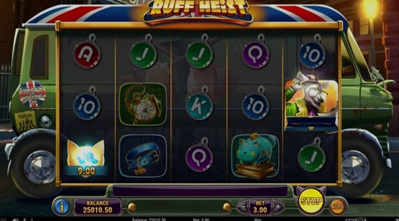 Play Ruff Heist by Playn Go at 1Win Casino