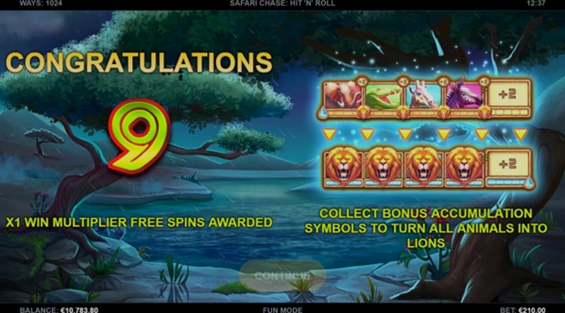 Play Safari Chase by Kalamba at 1Win Casino