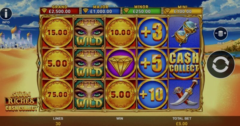 Play Sahara Riches Cash Collect by Playtech at 1Win Casino