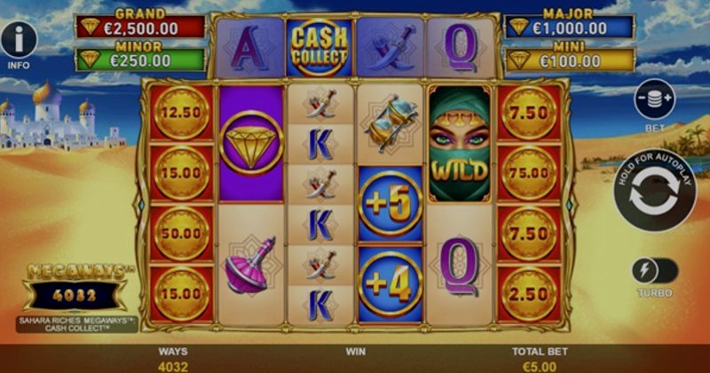 Play Sahara Riches Megaways Cash Collect by Playtech at 1Win Casino