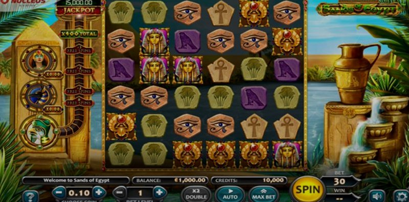 Play Sands of Egypt by Nucleus Gaming at 1Win Casino