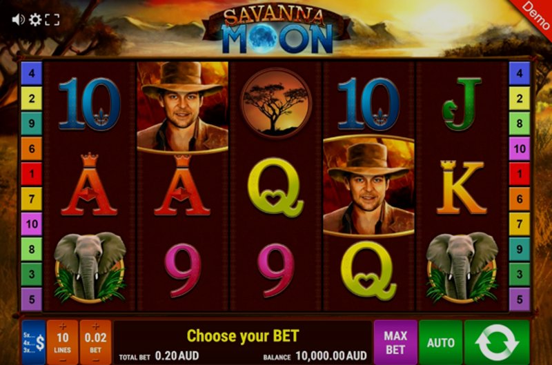 Play Savanna Moon by Gamomat at 1Win Casino