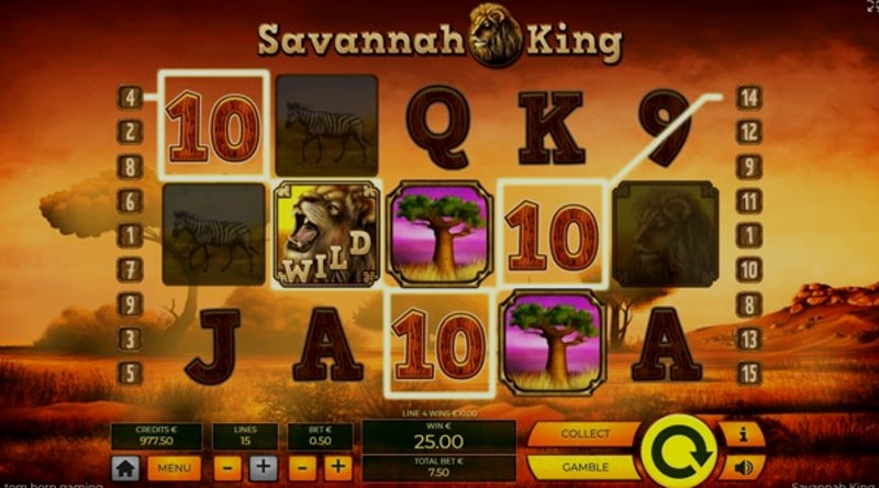 Play Savannah King by Tomhorn at 1Win Casino