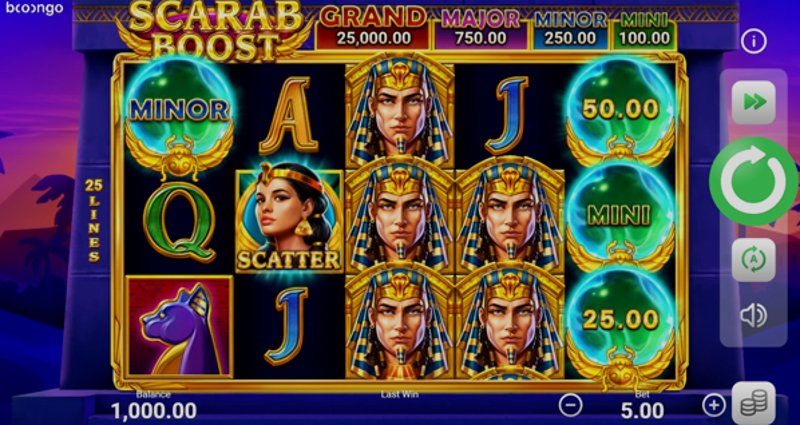 Play Scarab Boost by 3 Oaks Gaming at 1Win Casino