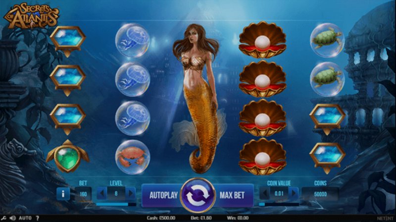 Play Secrets of Atlantis by Netent at 1Win Casino