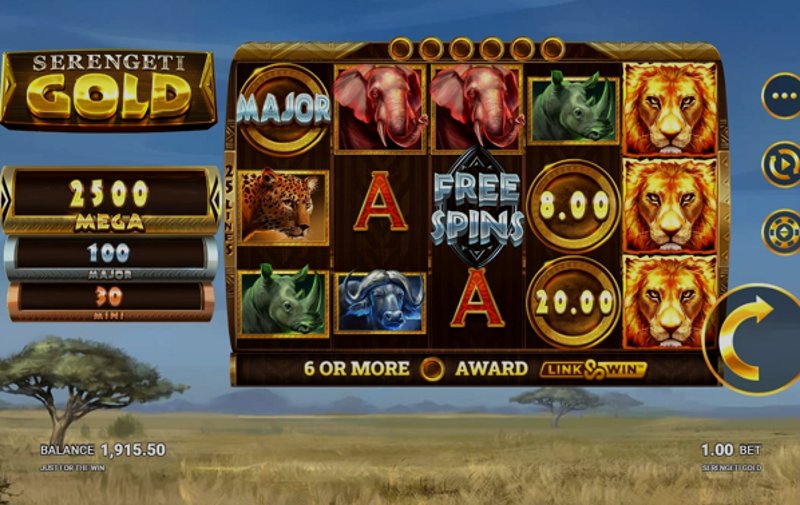 Play Serengeti Gold by Microgaming at 1Win Casino