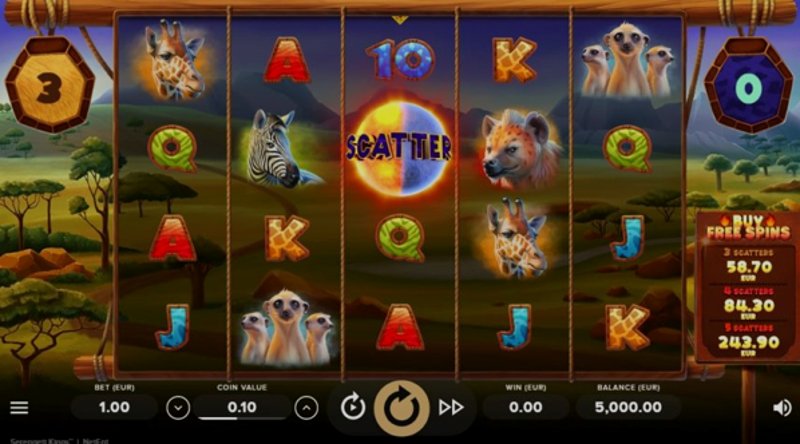 Play Serengeti Kings by Netent at 1Win Casino