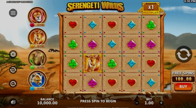 Play Serengeti Wilds by Stakelogic at 1Win Casino