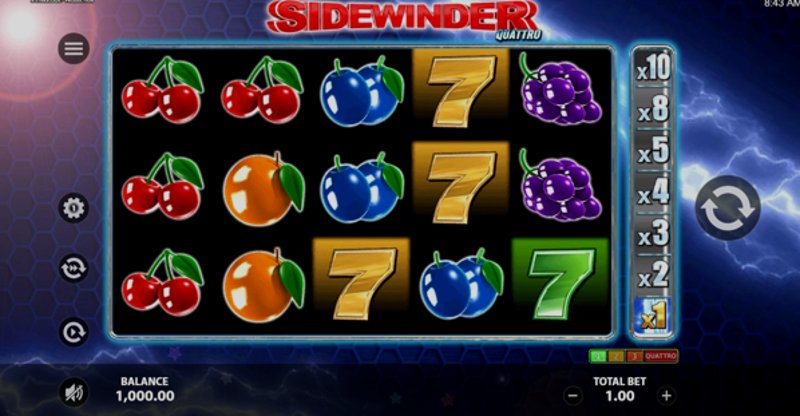 Play Sidewinder Quattro by Stakelogic at 1Win Casino