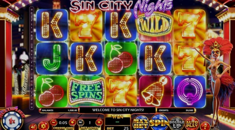 Play Sin City Nights by Betsoft at 1Win Casino