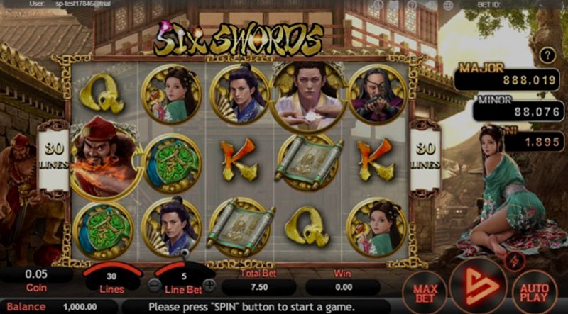 Play Six Swords by Simpleplay at 1Win Casino