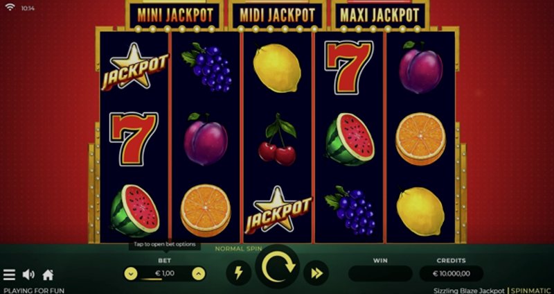 Play Sizzling Blaze Jackpot by Spinmatic at 1Win Casino