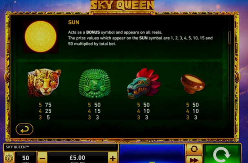 Play Sky Queen by Playtech at 1Win Casino