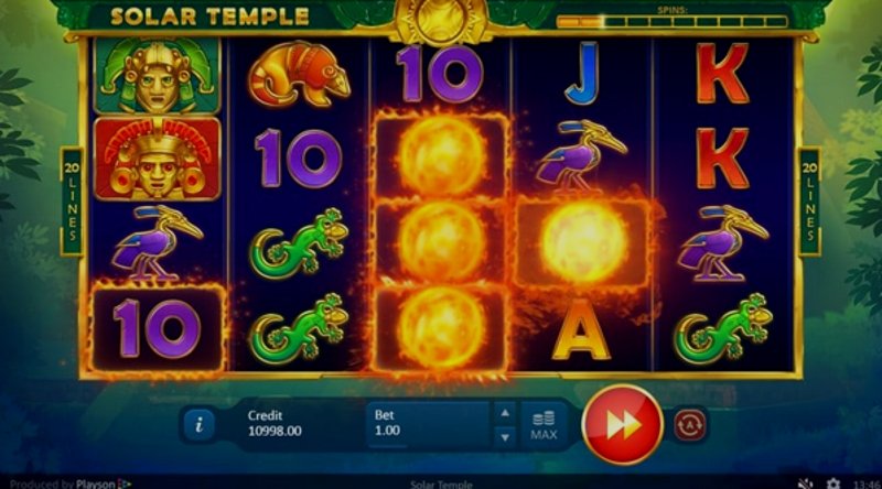 Play Solar Temple by Playson at 1Win Casino