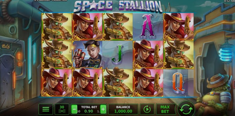 Play Space Stallion by Stakelogic at 1Win Casino