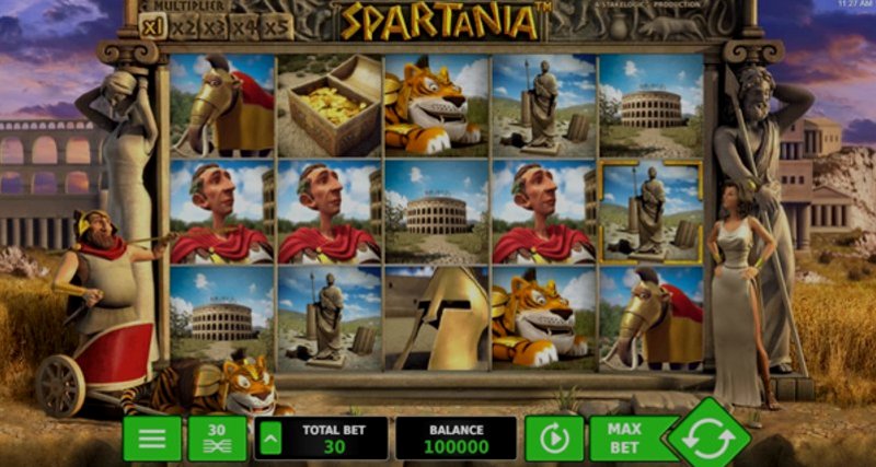 Play Spartania by Stakelogic at 1Win Casino