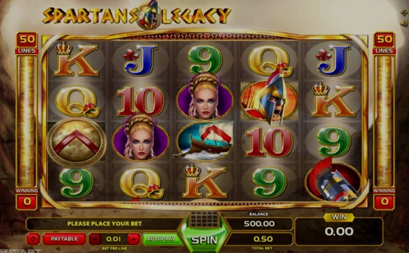 Play Spartans Legacy by Gameart at 1Win Casino