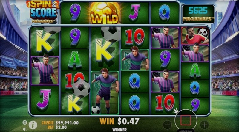 Play Spin & Score Megaways by Pragmatic at 1Win Casino