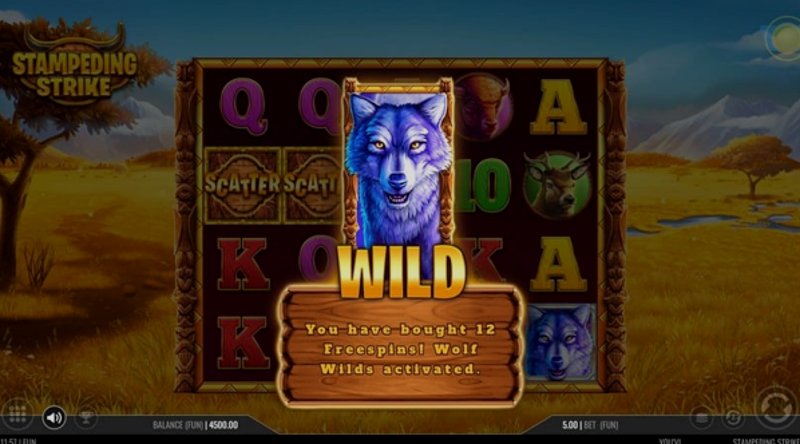 Play Stampeding Strike by Iron Dog Studios at 1Win Casino