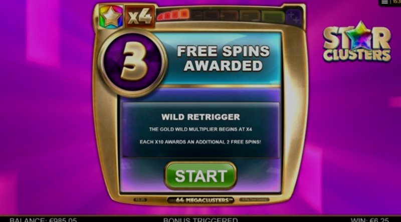 Play Star Clusters MEGACLUSTERS by Games Global at 1Win Casino