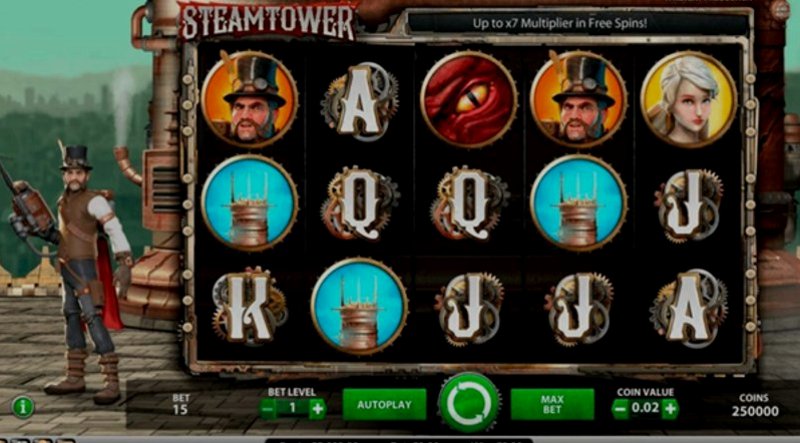 Play Steam Tower by Netent at 1Win Casino