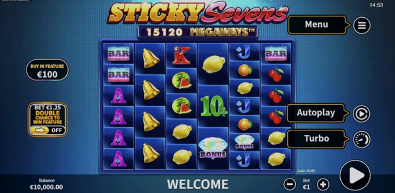 Play Sticky Sevens Megaways by Skywind at 1Win Casino