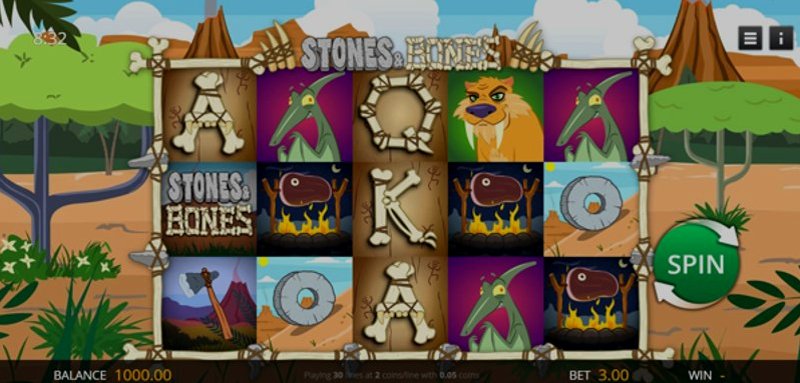 Play Stones and Bones by Genii at 1Win Casino