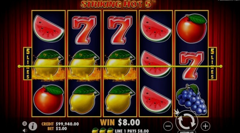 Play Striking Hot 5 by Pragmatic at 1Win Casino