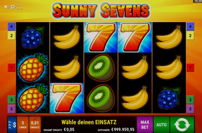 Play Sunny Sevens by Gamomatgames at 1Win Casino