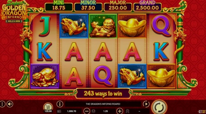 Play Super Golden Dragon Inferno by Betsoft at 1Win Casino