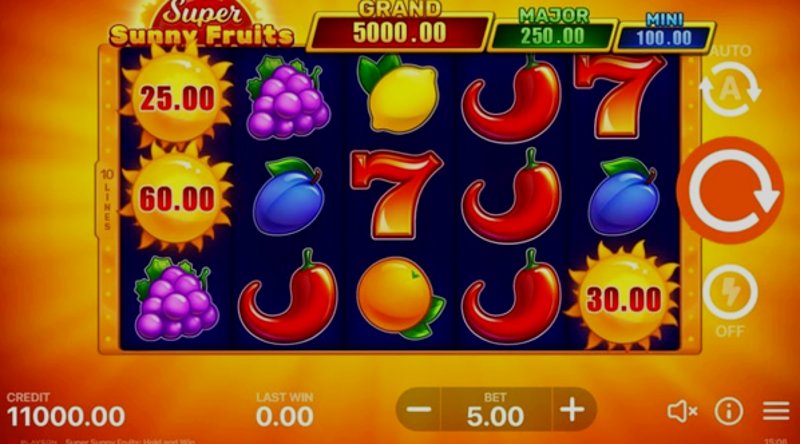 Play Sunny Fruits by 5 Men Gaming at 1Win Casino