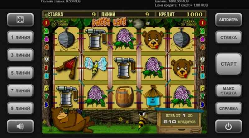 Play Sweet Life by Igrosoft at 1Win Casino