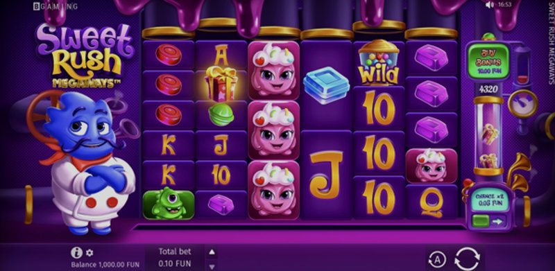 Play Sweet Rush Megaways by Bgaming at 1Win Casino