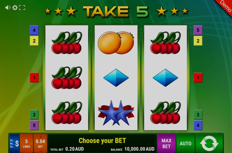 Play Take 5 by Gamomatgames at 1Win Casino