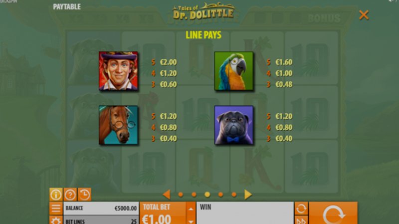 Play Tales of Dr. Dolittle by Quickspin at 1Win Casino